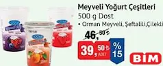 DOST MEYVELİ YOĞURT ÇEŞİTLERİ 500 G